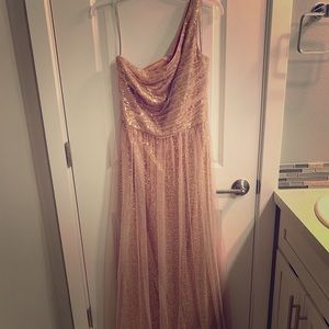 Rose Gold Sequin Alfred Angelo Gown